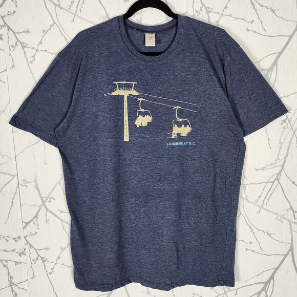 Arrow & Axe Ski Lift Bamboo Blend Crewneck Graphic T-Shirt - Picture 1 of 5